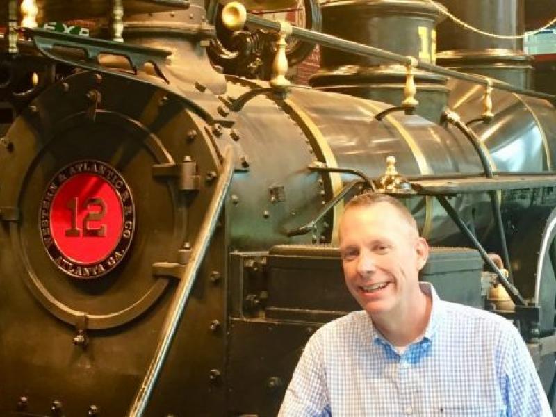 Image of WABE-FM’s City Lights: Texas Locomotive Gets Room With a View at Atlanta History Center